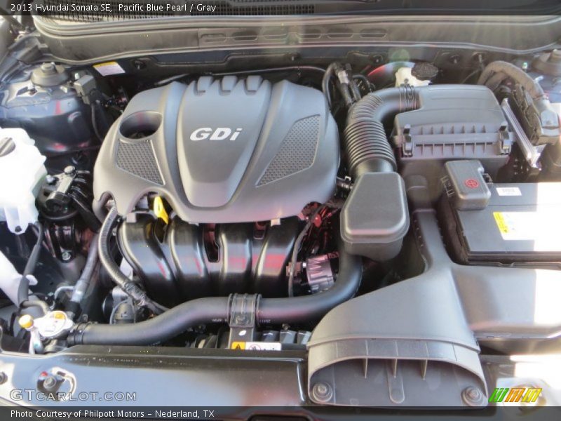 Pacific Blue Pearl / Gray 2013 Hyundai Sonata SE