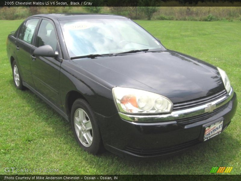 Black / Gray 2005 Chevrolet Malibu LS V6 Sedan