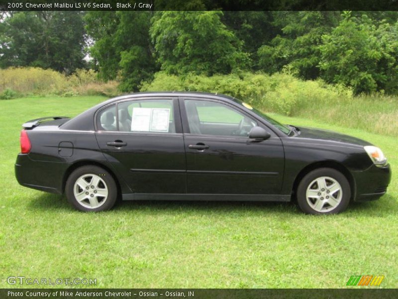 Black / Gray 2005 Chevrolet Malibu LS V6 Sedan