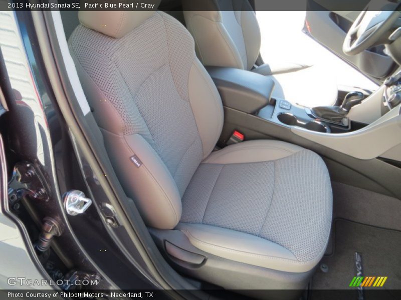 Pacific Blue Pearl / Gray 2013 Hyundai Sonata SE