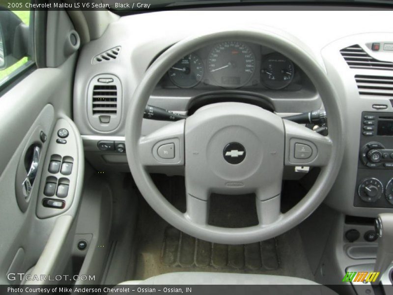 Black / Gray 2005 Chevrolet Malibu LS V6 Sedan