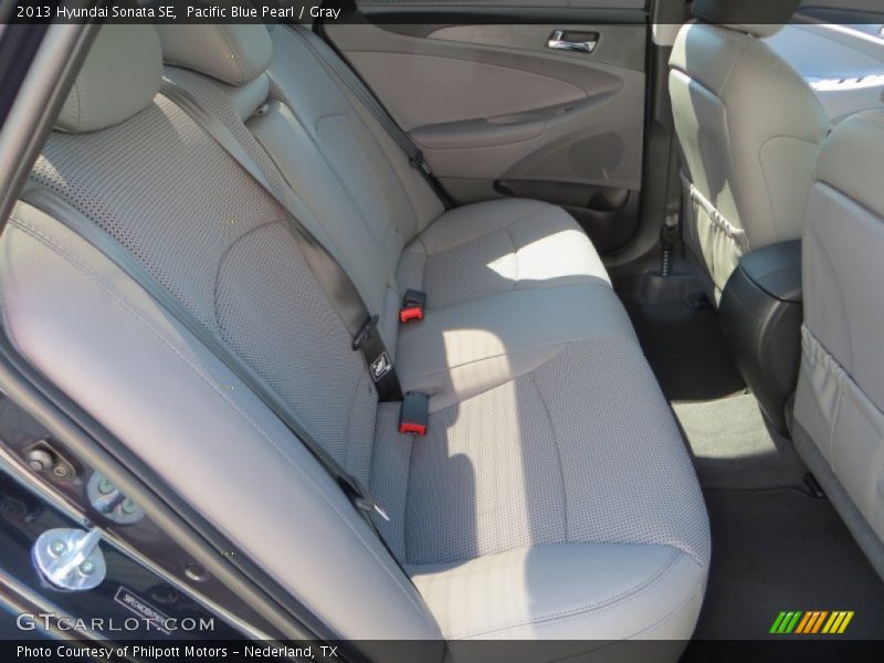 Pacific Blue Pearl / Gray 2013 Hyundai Sonata SE