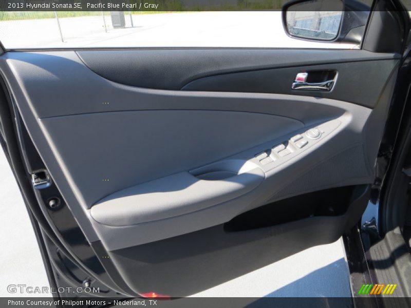 Pacific Blue Pearl / Gray 2013 Hyundai Sonata SE