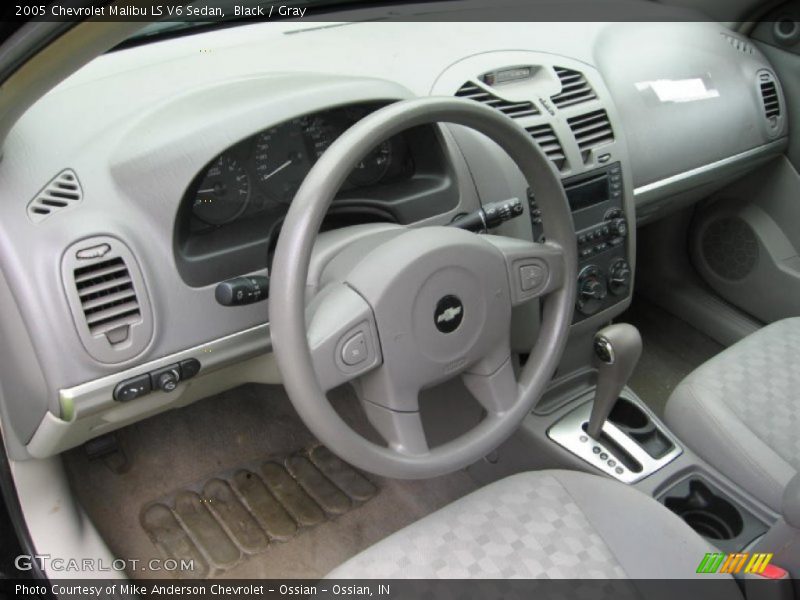 Black / Gray 2005 Chevrolet Malibu LS V6 Sedan