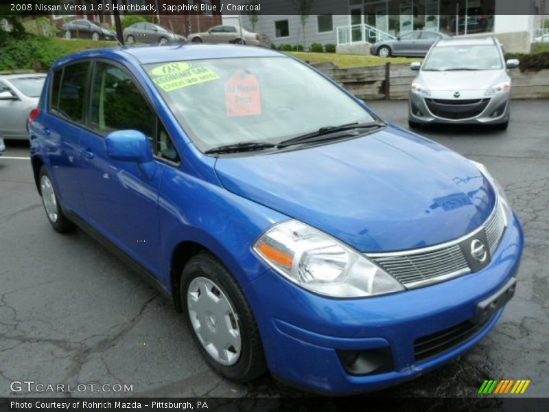Sapphire Blue / Charcoal 2008 Nissan Versa 1.8 S Hatchback