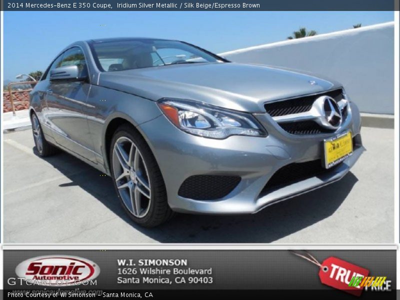 Iridium Silver Metallic / Silk Beige/Espresso Brown 2014 Mercedes-Benz E 350 Coupe