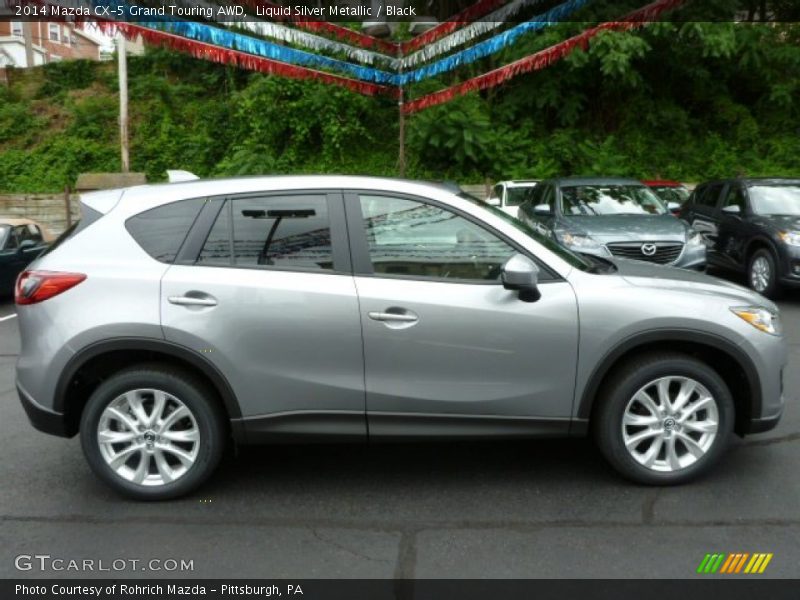 Liquid Silver Metallic / Black 2014 Mazda CX-5 Grand Touring AWD