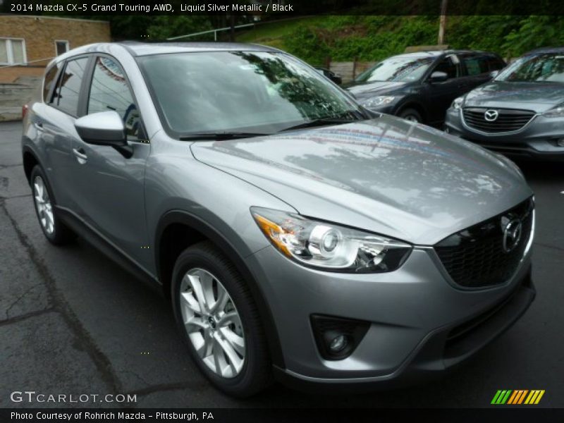 Liquid Silver Metallic / Black 2014 Mazda CX-5 Grand Touring AWD