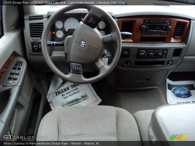 Light Khaki Metallic / Medium Slate Gray 2006 Dodge Ram 1500 SLT Quad Cab 4x4