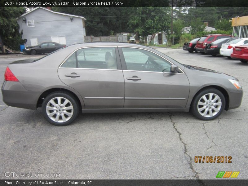 Carbon Bronze Pearl / Ivory 2007 Honda Accord EX-L V6 Sedan