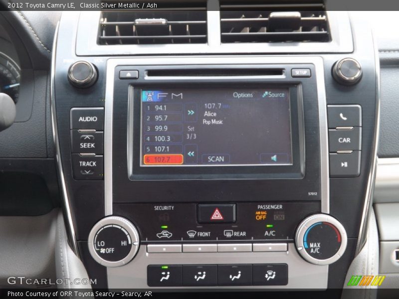 Classic Silver Metallic / Ash 2012 Toyota Camry LE