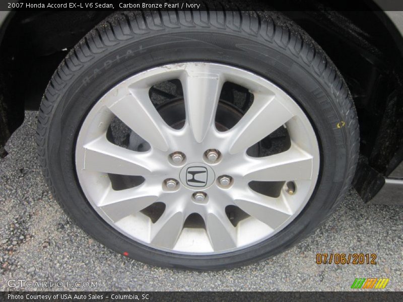 Carbon Bronze Pearl / Ivory 2007 Honda Accord EX-L V6 Sedan