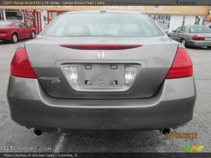 Carbon Bronze Pearl / Ivory 2007 Honda Accord EX-L V6 Sedan