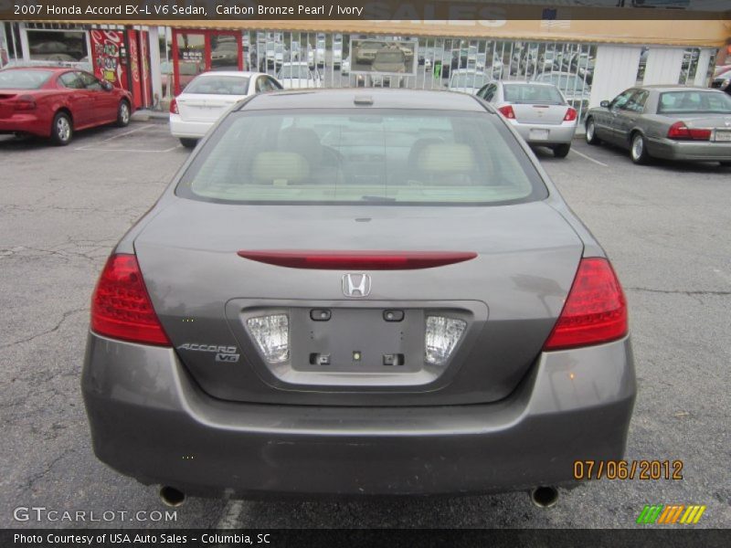 Carbon Bronze Pearl / Ivory 2007 Honda Accord EX-L V6 Sedan