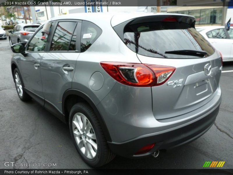 Liquid Silver Metallic / Black 2014 Mazda CX-5 Grand Touring AWD