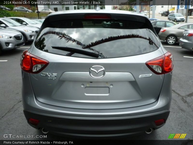 Liquid Silver Metallic / Black 2014 Mazda CX-5 Grand Touring AWD