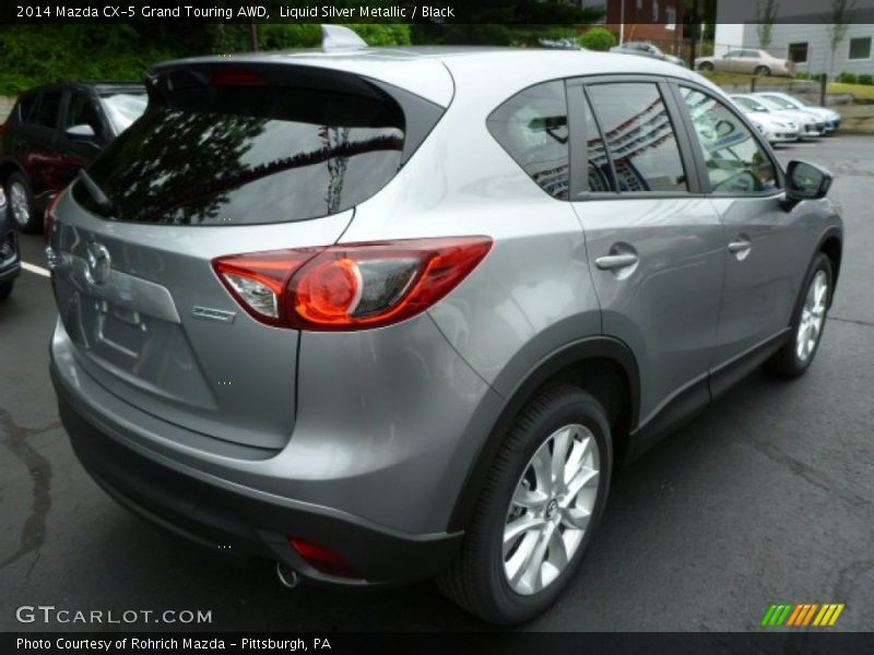 Liquid Silver Metallic / Black 2014 Mazda CX-5 Grand Touring AWD