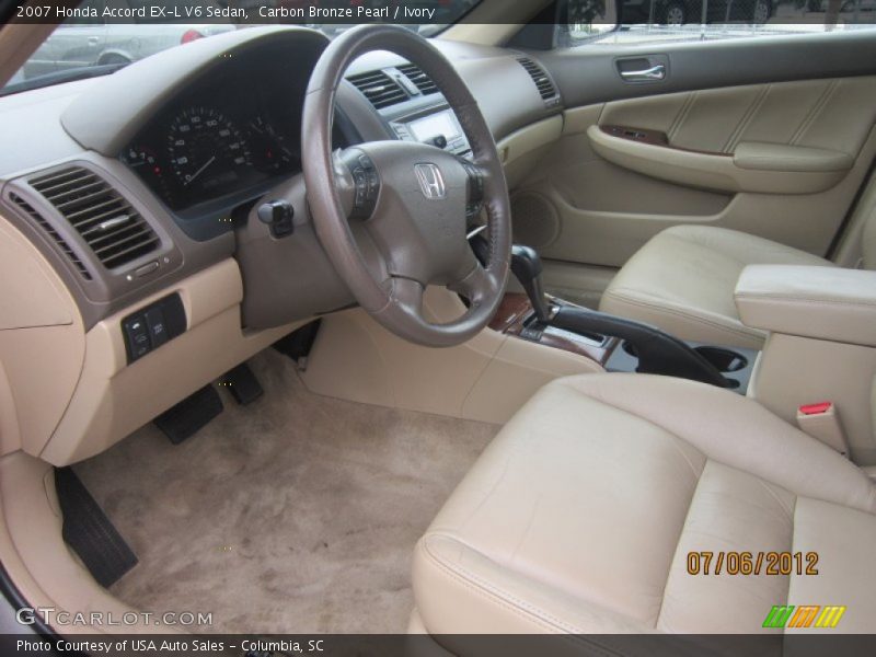Carbon Bronze Pearl / Ivory 2007 Honda Accord EX-L V6 Sedan