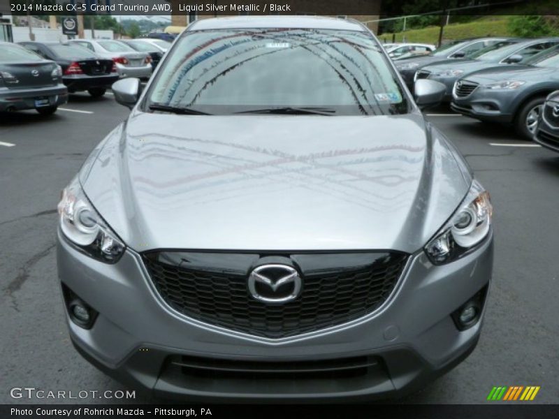 Liquid Silver Metallic / Black 2014 Mazda CX-5 Grand Touring AWD