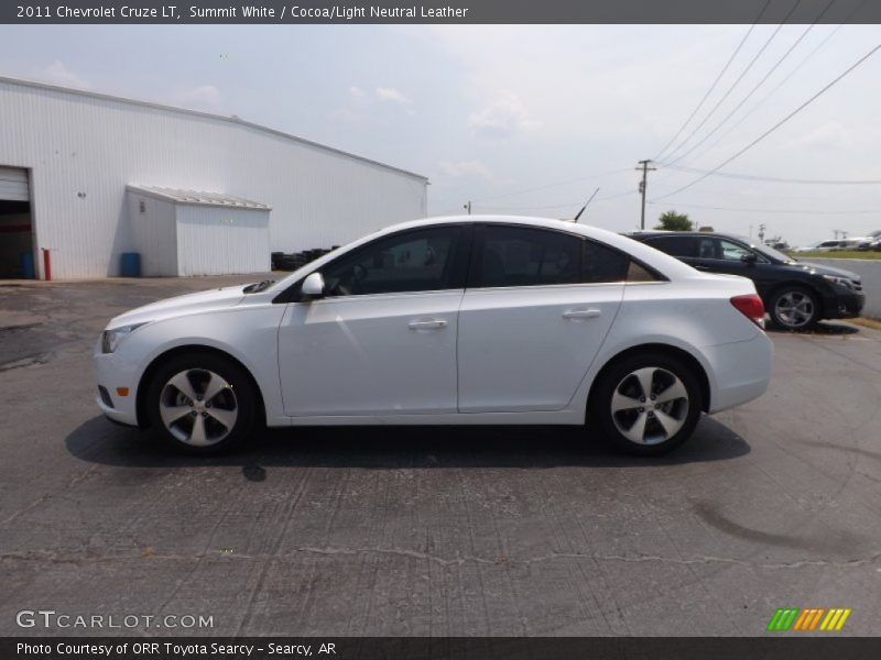 Summit White / Cocoa/Light Neutral Leather 2011 Chevrolet Cruze LT