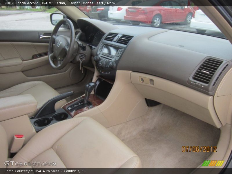 Carbon Bronze Pearl / Ivory 2007 Honda Accord EX-L V6 Sedan