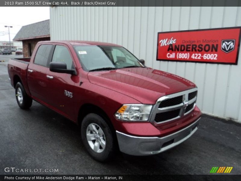 Black / Black/Diesel Gray 2013 Ram 1500 SLT Crew Cab 4x4