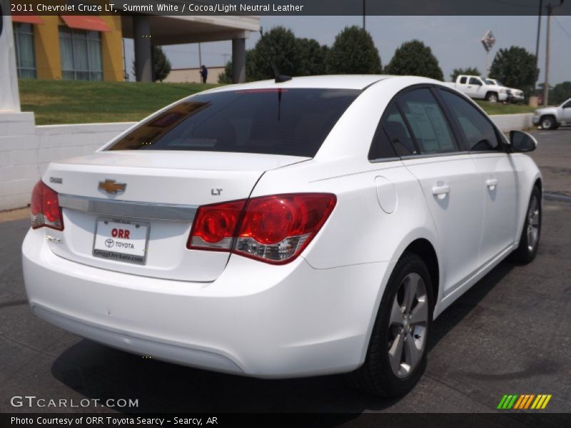 Summit White / Cocoa/Light Neutral Leather 2011 Chevrolet Cruze LT