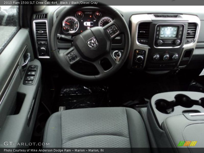 Black / Black/Diesel Gray 2013 Ram 1500 SLT Crew Cab 4x4