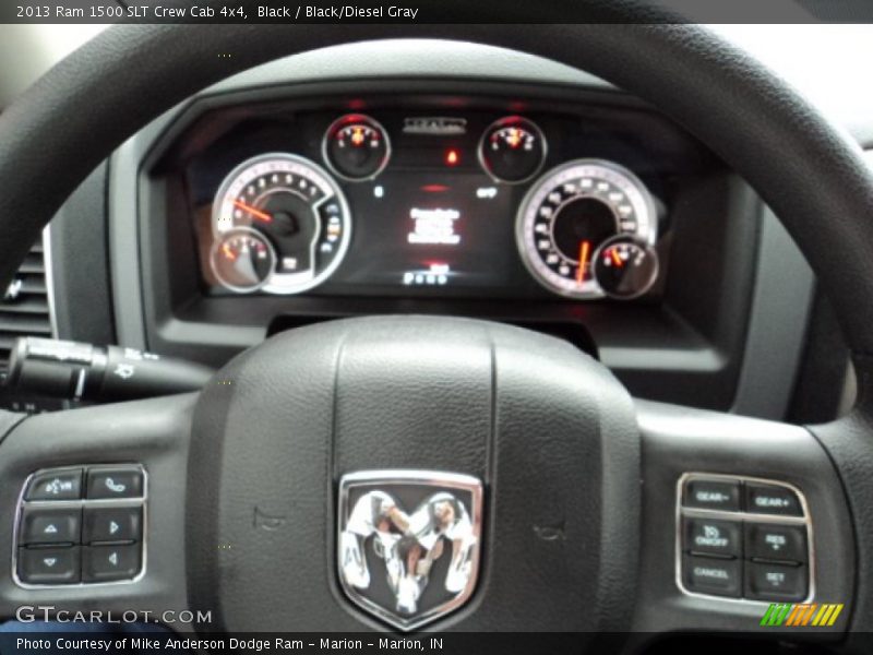 Black / Black/Diesel Gray 2013 Ram 1500 SLT Crew Cab 4x4