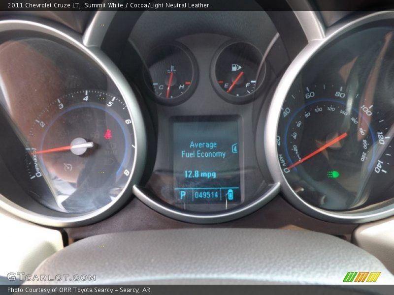Summit White / Cocoa/Light Neutral Leather 2011 Chevrolet Cruze LT
