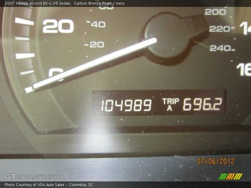 Carbon Bronze Pearl / Ivory 2007 Honda Accord EX-L V6 Sedan