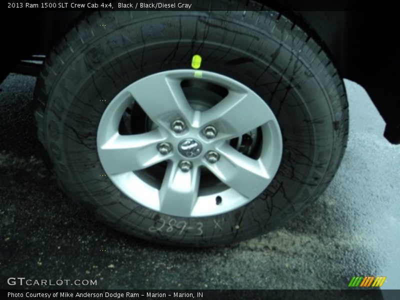 Black / Black/Diesel Gray 2013 Ram 1500 SLT Crew Cab 4x4