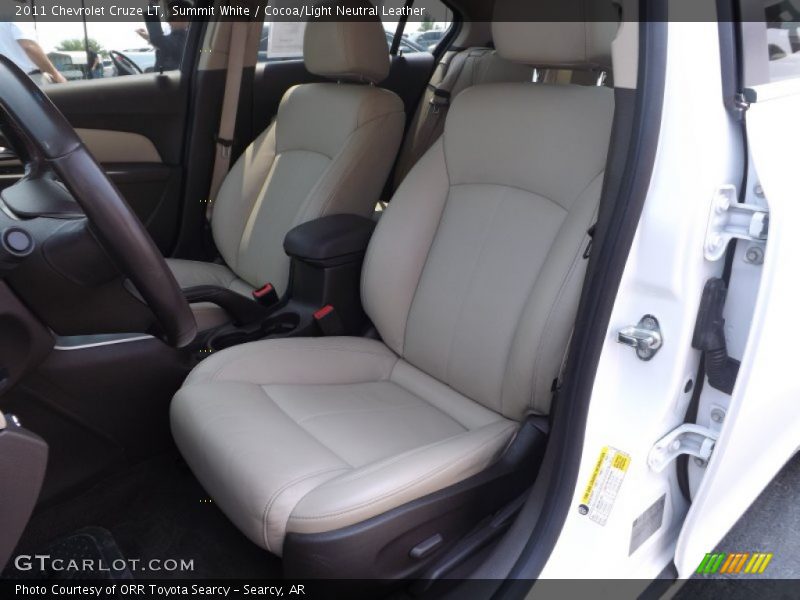 Summit White / Cocoa/Light Neutral Leather 2011 Chevrolet Cruze LT