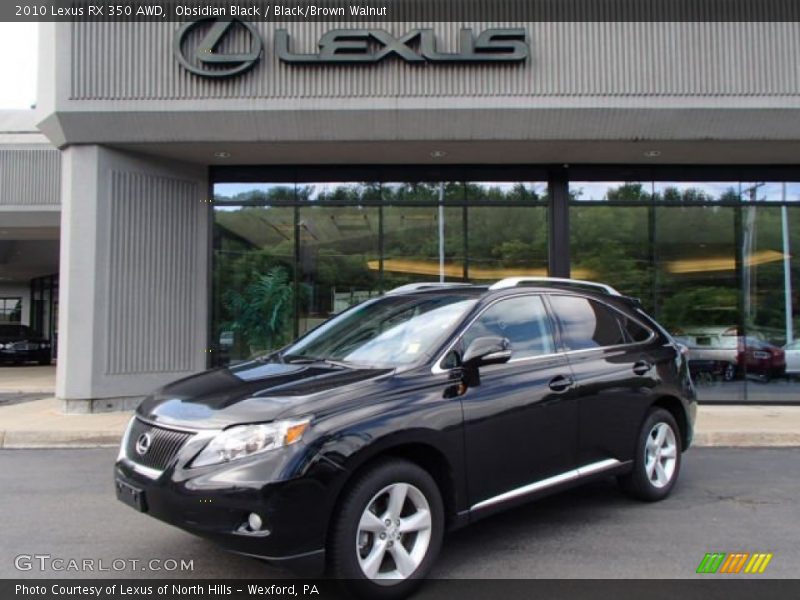 Obsidian Black / Black/Brown Walnut 2010 Lexus RX 350 AWD