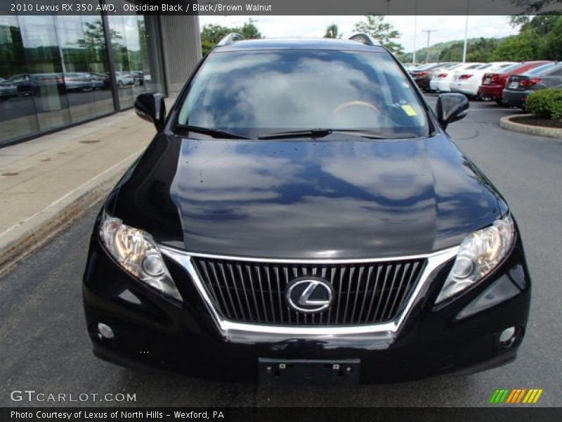 Obsidian Black / Black/Brown Walnut 2010 Lexus RX 350 AWD