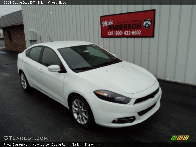 Bright White / Black 2013 Dodge Dart SXT