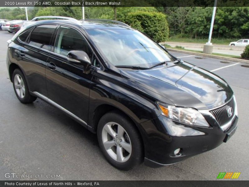 Obsidian Black / Black/Brown Walnut 2010 Lexus RX 350 AWD