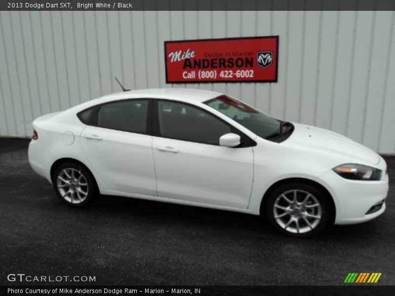 Bright White / Black 2013 Dodge Dart SXT