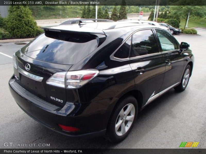 Obsidian Black / Black/Brown Walnut 2010 Lexus RX 350 AWD