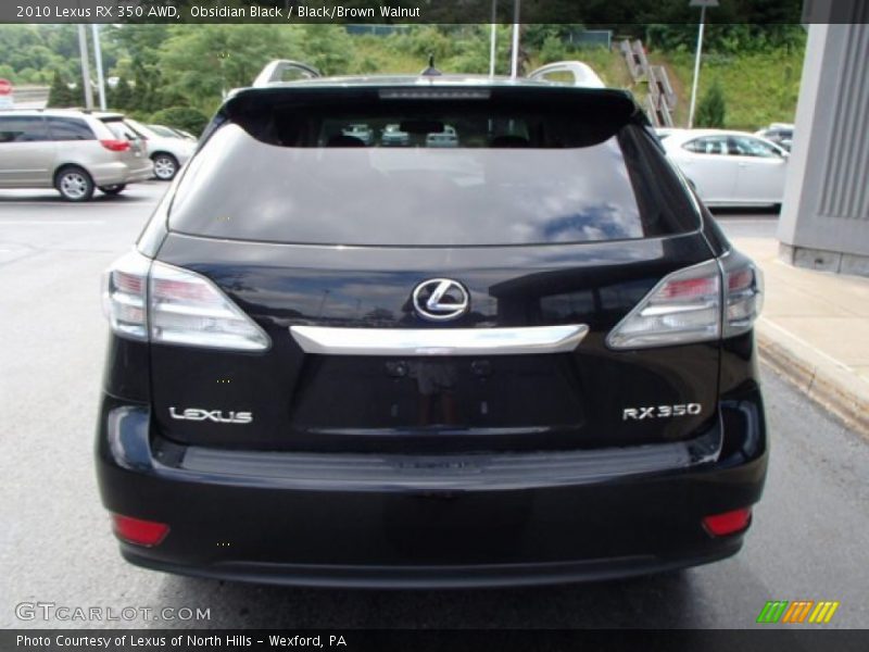 Obsidian Black / Black/Brown Walnut 2010 Lexus RX 350 AWD
