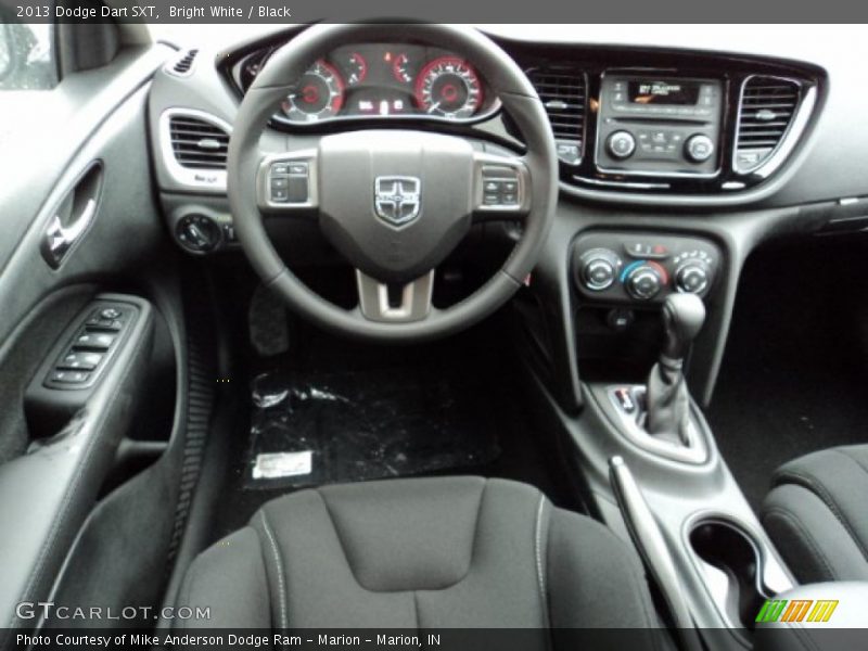 Bright White / Black 2013 Dodge Dart SXT