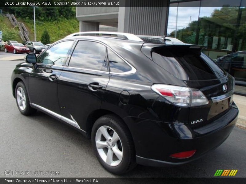 Obsidian Black / Black/Brown Walnut 2010 Lexus RX 350 AWD