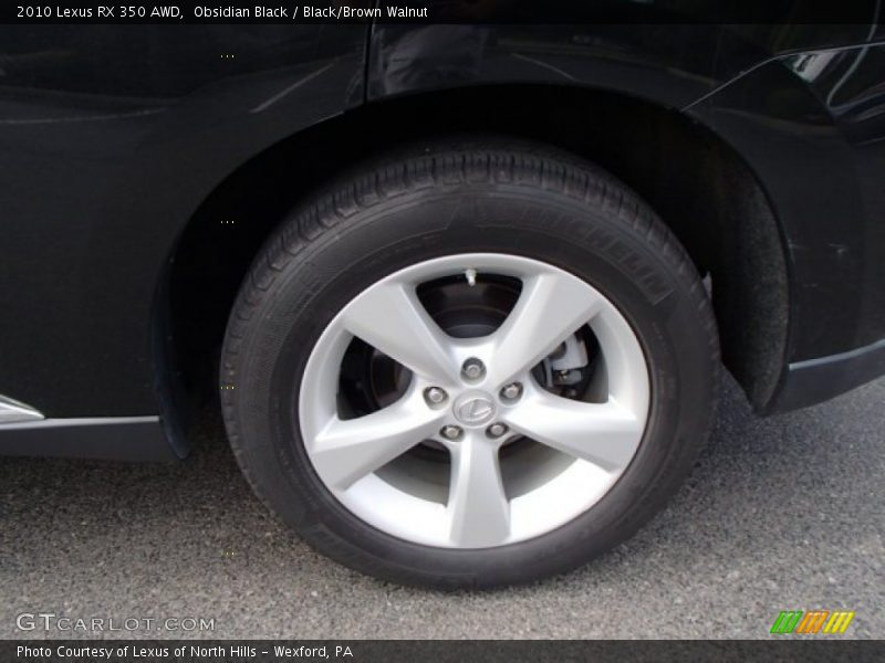 Obsidian Black / Black/Brown Walnut 2010 Lexus RX 350 AWD