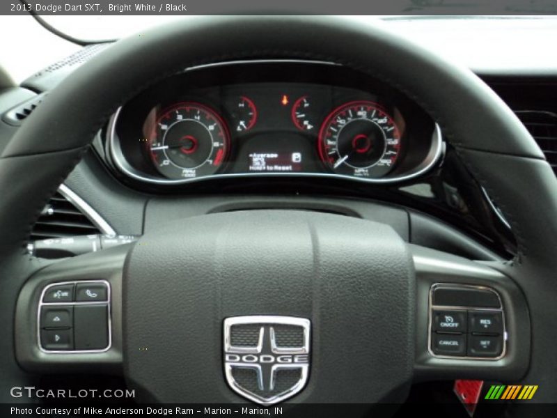 Bright White / Black 2013 Dodge Dart SXT