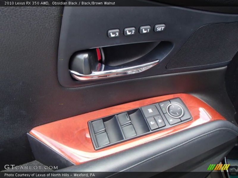Obsidian Black / Black/Brown Walnut 2010 Lexus RX 350 AWD
