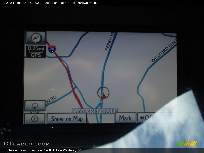 Obsidian Black / Black/Brown Walnut 2010 Lexus RX 350 AWD