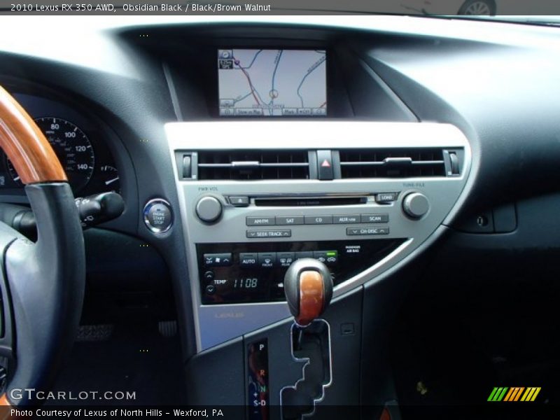 Obsidian Black / Black/Brown Walnut 2010 Lexus RX 350 AWD