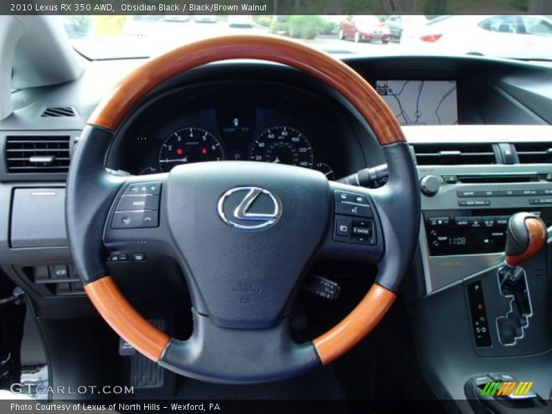 Obsidian Black / Black/Brown Walnut 2010 Lexus RX 350 AWD
