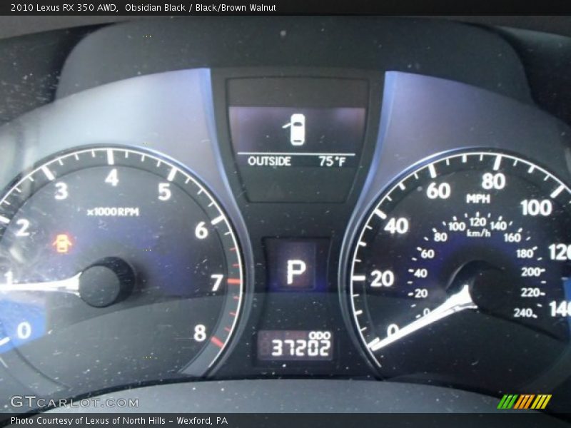 Obsidian Black / Black/Brown Walnut 2010 Lexus RX 350 AWD