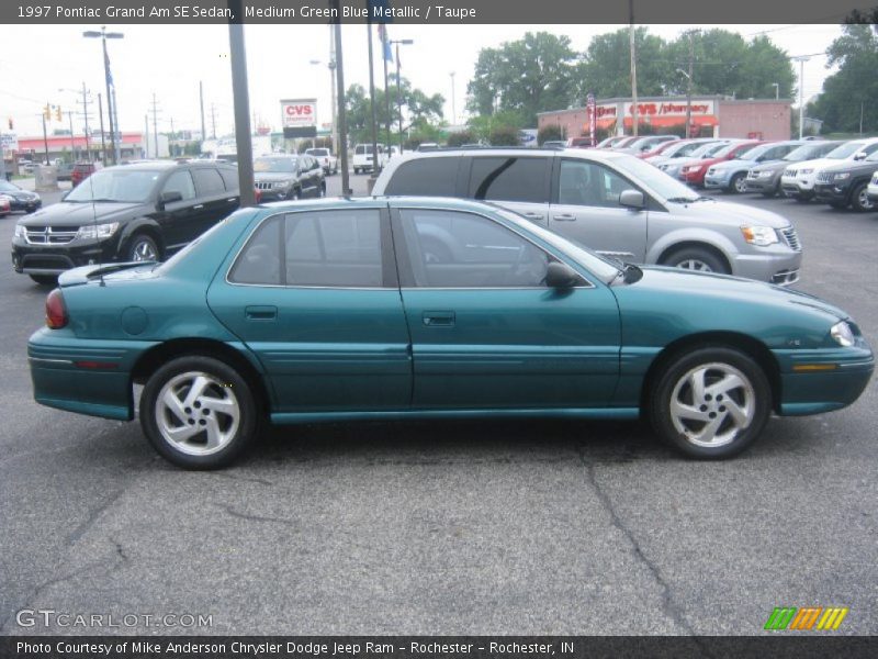 Medium Green Blue Metallic / Taupe 1997 Pontiac Grand Am SE Sedan